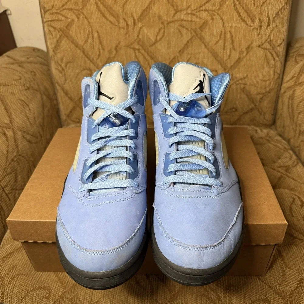 Size 10.5 Men‎ Jordan 5 Retro UNC University Blue Pre Owned DV1310-401 No Box